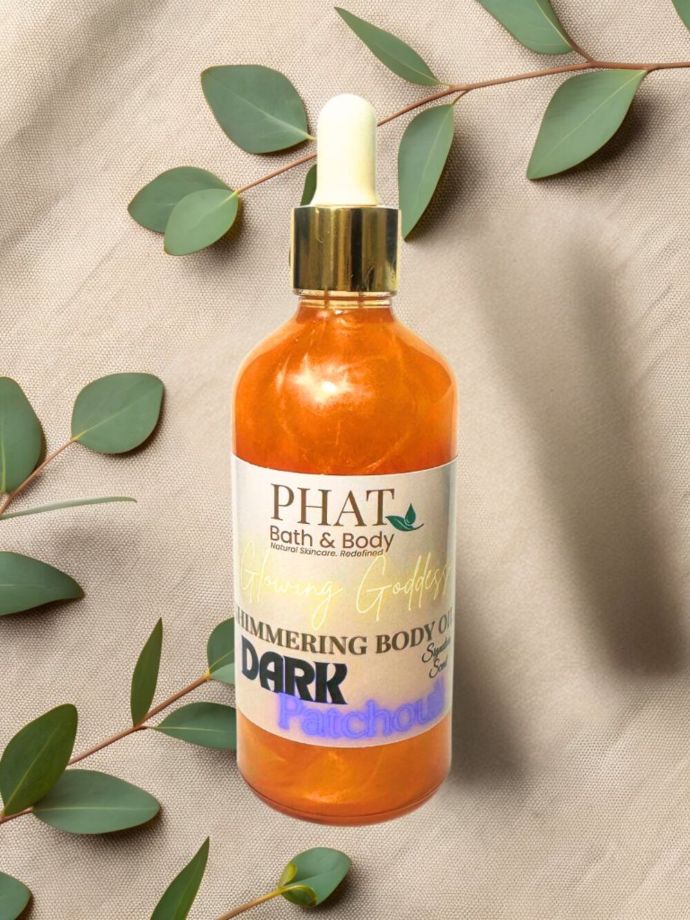 Phat Bath & Body Dark Patchouli Glowing Goddess Shimmer Body Oil